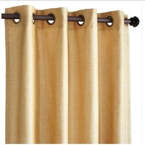 Two Pier 1 Shimmer Grommet Gold Curtains